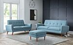 Monza 3 Seater Compact Retro Sofa - Blue