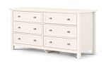 Maine 6 Drawer Wide Chest - Surf White