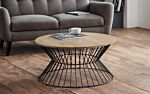 Jersey Round Wire Coffee Table - Euro Oak