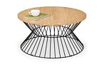 Jersey Round Wire Coffee Table - Euro Oak