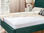 Mattress Topper White Microfibre King Size 160 X 200 Cm 2.5 Cm Depth Beliani