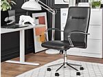 Home Office Chair Faux Leather Black Adjustable Height Swivel Tilting Seat Beliani