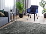 Shaggy Area Rug Dark Grey 160 X 230 Cm Modern High-pile Machine-tufted Rectangular Carpet Beliani