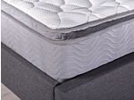 Pocket Spring Mattress White With Grey Fabric Super King Size 6ft Medium Firm Beliani