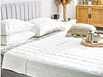 Duvet White Polyester Blend Double Size 200 X 220 Cm Light Filling Quilted Beliani