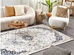 Area Rug Beige And Blue Polypropylene Polyester 200 X 300 Cm Oriental Vintage Pattern Living Room Accessories Beliani