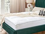 Mattress Topper White Japara Cotton Super King Size 180 X 200 Cm 4 Cm Depth Beliani