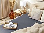 Fitted Sheet Dark Grey Cotton 200 X 200 Cm Elastic Edging Solid Pattern Classic Style For Bedroom Beliani