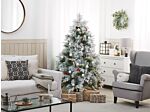 Christmas Tree Green With White Fake Snow Synthetic Material 180 Cm Artificial Plant Home Decor Beliani