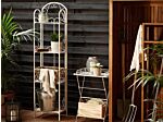 Bathroom Shelves White Metal 4 Tier Free-standing Shelving Unit Vintage Style Beliani