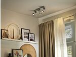 3 Light Ceiling Lamps White And Black Metal Swing Arm Cone Shade Spotlight Design Rectangular Rail Beliani