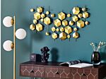 Wall Decor Gold Iron Metal Sculpture Geometric Wall Art Cubes Glam Modern Accessory Beliani