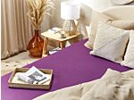 Fitted Sheet Purple Cotton 90 X 200 Cm Elastic Edging Solid Pattern Classic Style For Bedroom Beliani