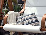 Set Of 2 Outdoor Pillows Cushions Blue Beige 40 X 40 Cm Zip Modern Beliani