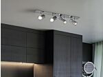 Ceiling Lamp Silver Metal 4 Light Cage Shades Gloss Adjustable Lights Modern Beliani