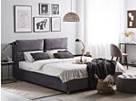 Bed Frame Grey Velvet Upholstery With Storage Eu Double Bedroom Furniture Beliani