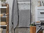 Set Of 4 Towels Grey Cotton Zero Twist Guest Hand Bath Towels And Bath Mat Beliani