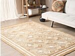 Area Rug Beige Jute 160 X 230 Cm Braided Handmade Natural Boho Style Textile Beliani