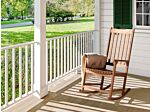 Rocking Chair Light Wood Acacia 66 X 77 X 110 Cm Indoor Outdoor Patio Balcony Rustic Beliani