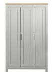 Highgate 3 Door Wardrobe Grey & Oak