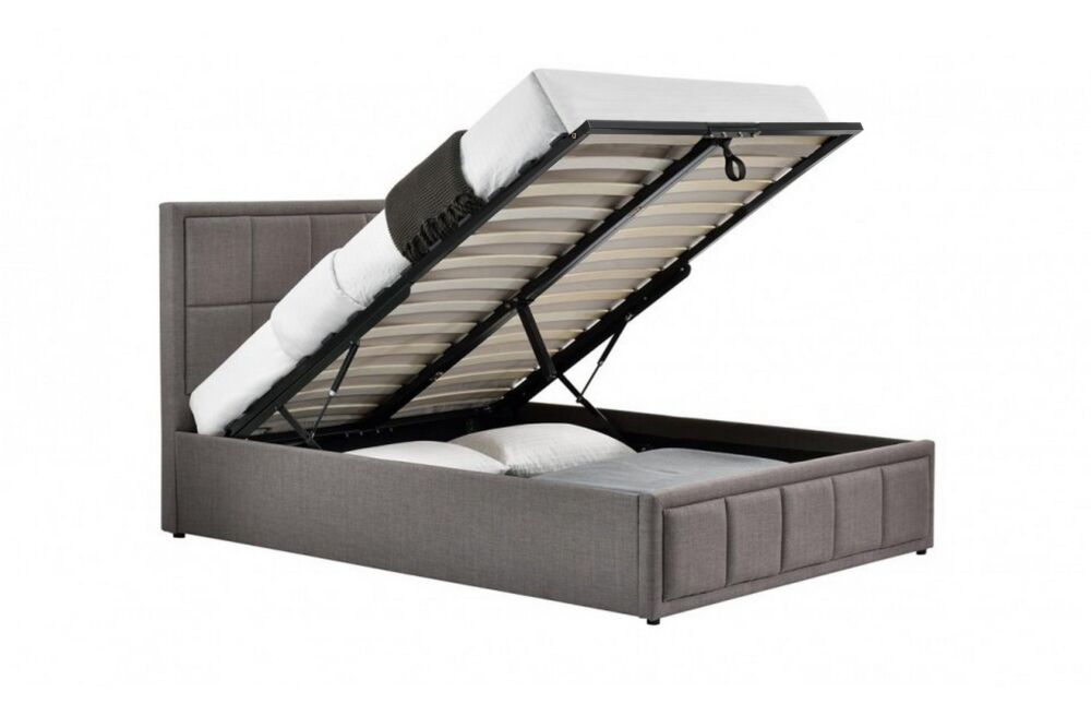 Hannover King Ottoman Bed Grey