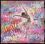 Graffiti Ballerina Ii By Marta Wiley - Framed Canvas