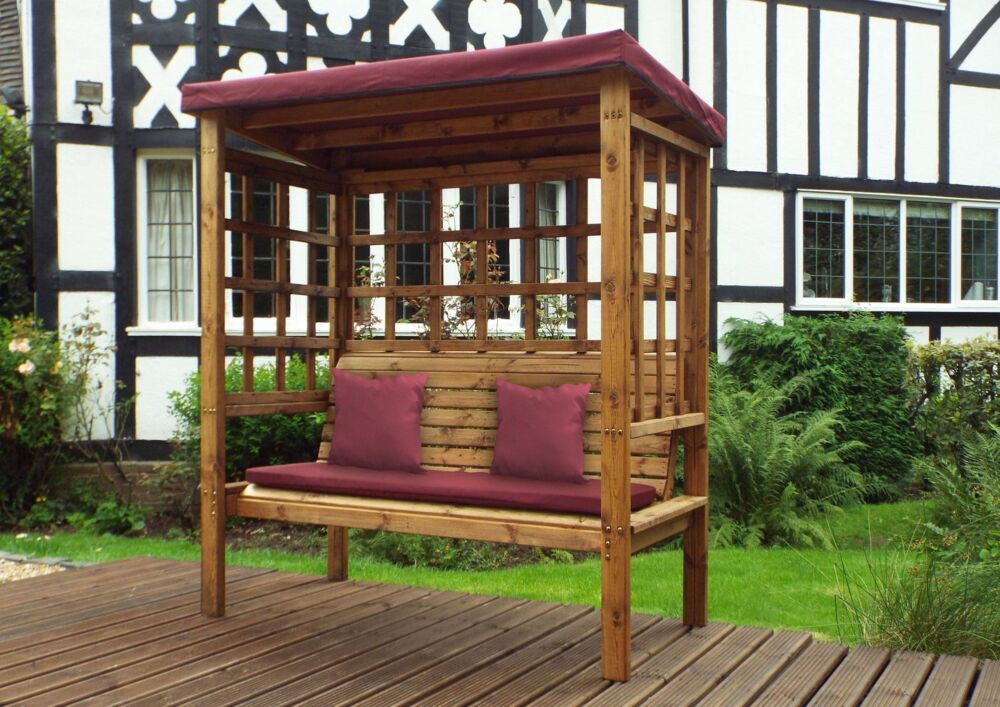 Bramham Three Seat Arbour - Burgundy