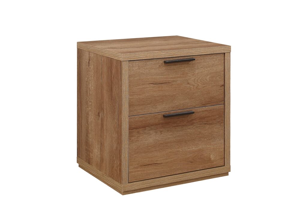 Stockwell 2 Drawer Bedside Rustic Oak