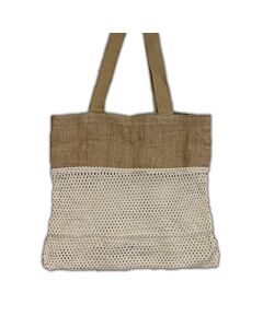 Pure Soft Jute And Cotton Mesh Bag - Natural