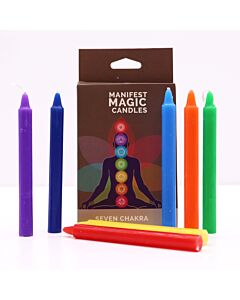 Seven Charkra Manifest Candles (pack Of 7)