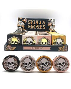 Skull & Roses Lip Balm In A Tin