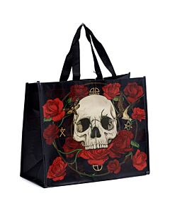 Skulls & Roses Recycled Plastic Bottles Rpet Reusable Shopping Bag