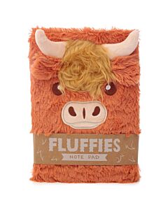 Fluffy Plush Notebook - Highland Coo Cow
