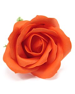 Craft Soap Flowers - Med Rose - Sunset Orange - Pack Of 10