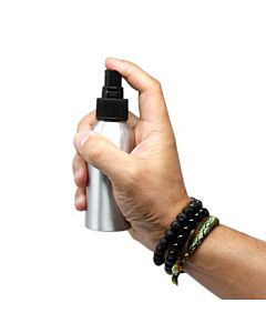 100ml Aluminium Bottle With Black Spray Top