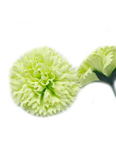 Craft Soap Flowers - Carnations - Lime - Pack Of 10