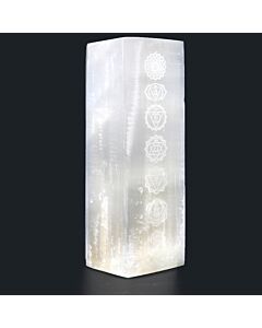 Selenite Block Lamp - Chakra Lamp