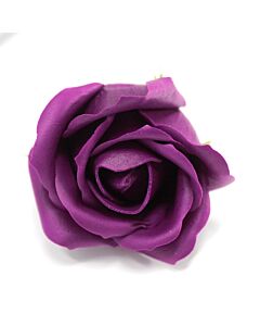 Craft Soap Flowers - Med Rose - Deep Violet - Pack Of 10