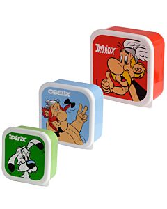 Lunch Boxes Set Of 3 (m/l/xl) - Asterix, Obelix & Dogmatix (idefix)