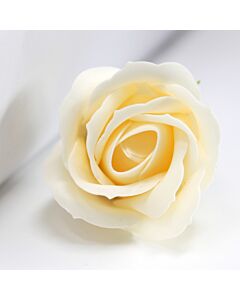 Craft Soap Flowers - Med Rose - Ivory - Pack Of 10