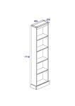 Corona White Tall Narrow Bookcase