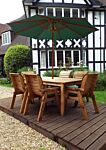 Six Seater Table Set - Green