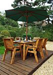 Six Seater Table Set - Green