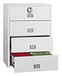 Phoenix World Class Lateral Fire File Fs2414e 4 Drawer Filing Cabinet With Electronic Lock