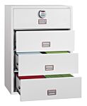 Phoenix World Class Lateral Fire File Fs2414e 4 Drawer Filing Cabinet With Electronic Lock