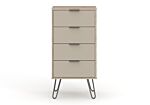 Augusta Driftwood 4 Drawer Narrow Chest Of Drawers