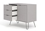 Augusta Grey Small Sideboard With 1 Doors, 3 Drawers