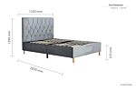 Loxley Small Double Bed Grey