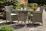 Wentworth 2 Seater Round Carver Bistro Set 70cm Round Table With 2 Carver Chairs Including Cushions
