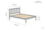 Denver Double Bed Grey